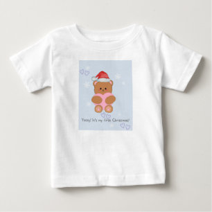 ラブクリスマステディベア ベビーTシャツ