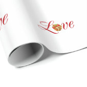 ラブクリスマスベルズホリデーデザインクリスマス ラッピングペーパー (ロールコーナー)