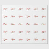 ラブクリスマスリースホリデークリスマスデザイン ラッピングペーパー (フラット)