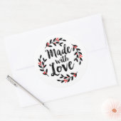 ラブクリスマスリース ラウンドシール (封筒)