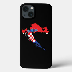 ラブクロアチアギフトクロアチアプライドハート iPhone 13ケース