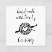 ラブクロシェで手作り スクエア名刺 (正面)