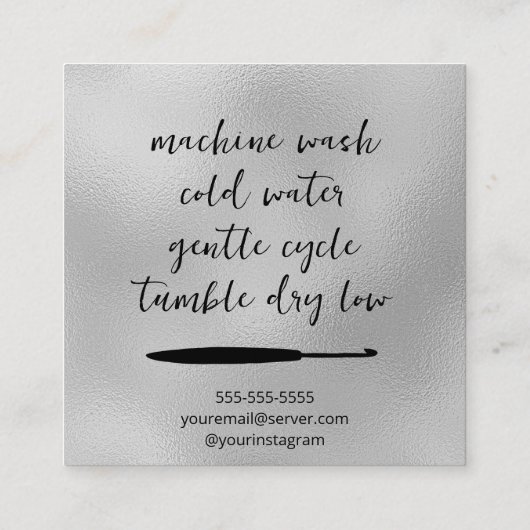 ラブクロシェで手作り スクエア名刺 (裏面)