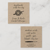 ラブクロシェで手作り スクエア名刺 (正面/裏面)