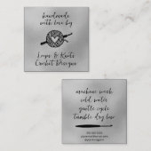 ラブクロシェ広場で手作り スクエア名刺 (正面/裏面)