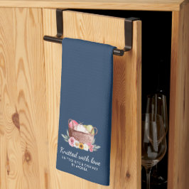 ラブクロシェ糸かご事業で編んだニット キッチンタオル