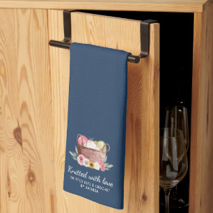 ラブクロシェ糸かご事業で編んだニット キッチンタオル