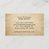 ラブクロシェ糸ボール小さい手作り 名刺 (裏面)