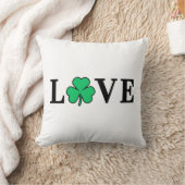 ラブクローバーシャムロックアイランドセントパトリック文字ベース クッション (ブランケット)