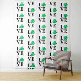 ラブクローバーシャムロックアイルランドアイリエレガントッシュ タペストリー