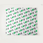 ラブクローバーシャムロックアイルランドアイリエレガントッシュ タペストリー (正面(横))