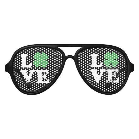 ラブクローバーブラック アビエーターサングラス (正面)