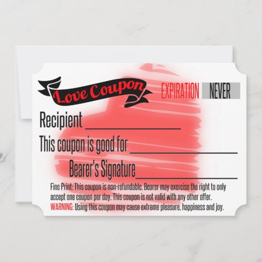 ラブクーポン空白の 招待状 (正面)