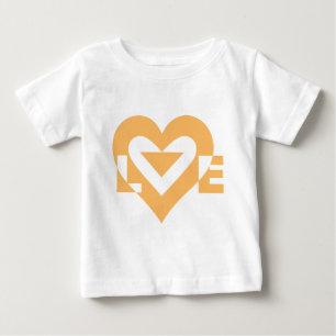 ラブグクールラフィックオレンジ ベビーTシャツ