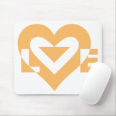 ラブグクールラフィックオレンジ マウスパッド (マウス)