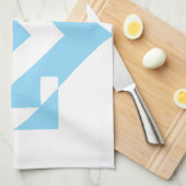 ラブグクールラフィックブルー キッチンタオル (四つ折り)