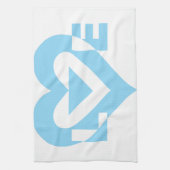 ラブグクールラフィックブルー キッチンタオル (縦)