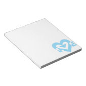 ラブグクールラフィックブルー ノートパッド (アングル)