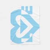 ラブグクールラフィックブルー フリースブランケット (正面)