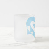 ラブグクールラフィックブルー フロストグラスマグカップ (中央)