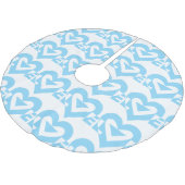 ラブグクールラフィックブルー ブラッシュドポリエステルツリースカート (アングル)