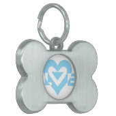 ラブグクールラフィックブルー ペットネームタグ (正面左)