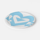 ラブグクールラフィックブルー ペーパープレート (アングル)