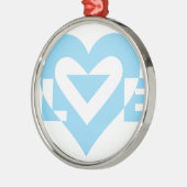 ラブグクールラフィックブルー メタルオーナメント (左)