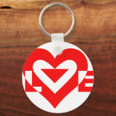 ラブグクールラフィックレッド キーホルダー (正面)