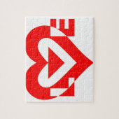 ラブグクールラフィックレッド ジグソーパズル (縦)