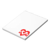 ラブグクールラフィックレッド ノートパッド (回転)