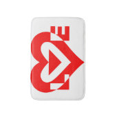 ラブグクールラフィックレッド バスマット (正面縦)