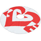 ラブグクールラフィックレッド ブラッシュドポリエステルツリースカート (アングル)