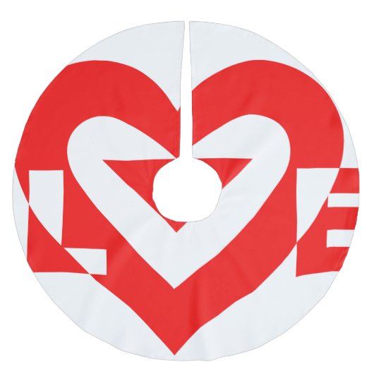 ラブグクールラフィックレッド ブラッシュドポリエステルツリースカート (正面)