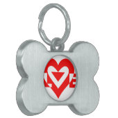 ラブグクールラフィックレッド ペットネームタグ (正面左)