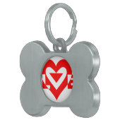 ラブグクールラフィックレッド ペットネームタグ (正面右)