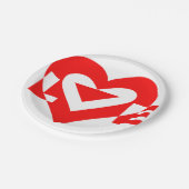 ラブグクールラフィックレッド ペーパープレート (アングル)