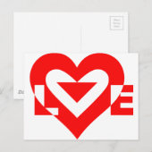 ラブグクールラフィックレッド ポストカード (正面/裏面)