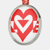 ラブグクールラフィックレッド メタルオーナメント (左)