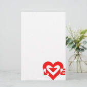 ラブグクールラフィックレッド 便箋 (スタンド正面)