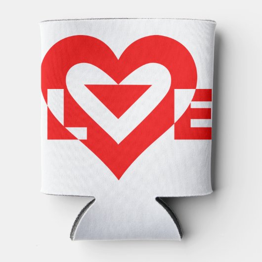 ラブグクールラフィックレッド 缶クーラー (正面)