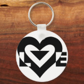 ラブグクールラフィック、ブラック キーホルダー (正面)