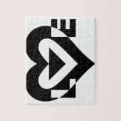 ラブグクールラフィック、ブラック ジグソーパズル (縦)