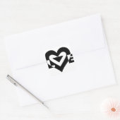 ラブグクールラフィック、ブラック スクエアシール (封筒)