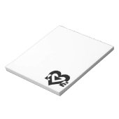 ラブグクールラフィック、ブラック ノートパッド (回転)