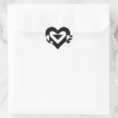 ラブグクールラフィック、ブラック ハートシール (バッグ)