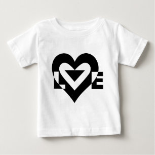 ラブグクールラフィック、ブラック ベビーTシャツ