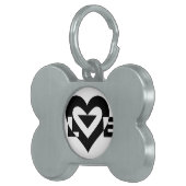 ラブグクールラフィック、ブラック ペットネームタグ (正面右)