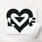 ラブグクールラフィック、ブラック マウスパッド (マウス)