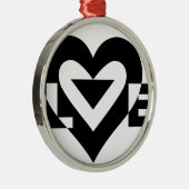 ラブグクールラフィック、ブラック メタルオーナメント (右)